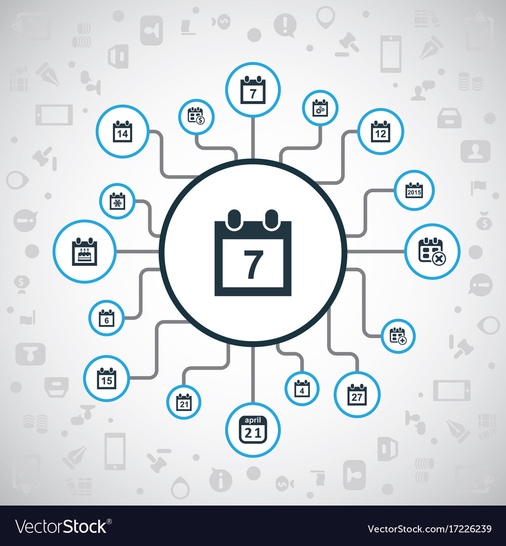 Set of simple date icons