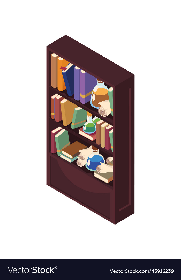Shelf with spells and books