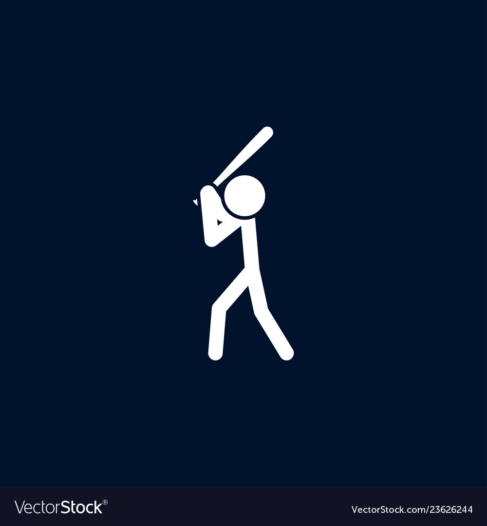 Baseball player icon simple game element play Vector Image