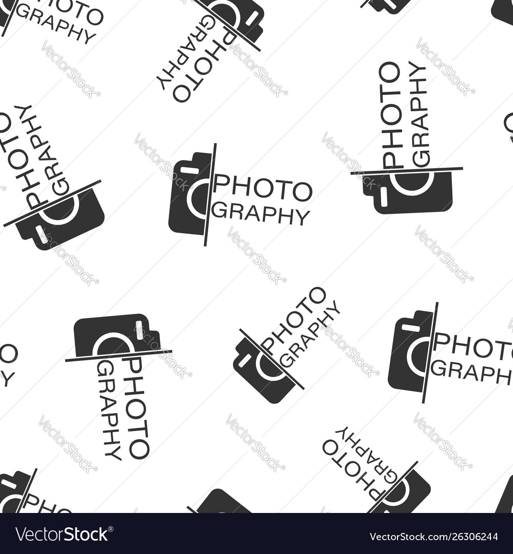 Camera device sign icon seamless pattern