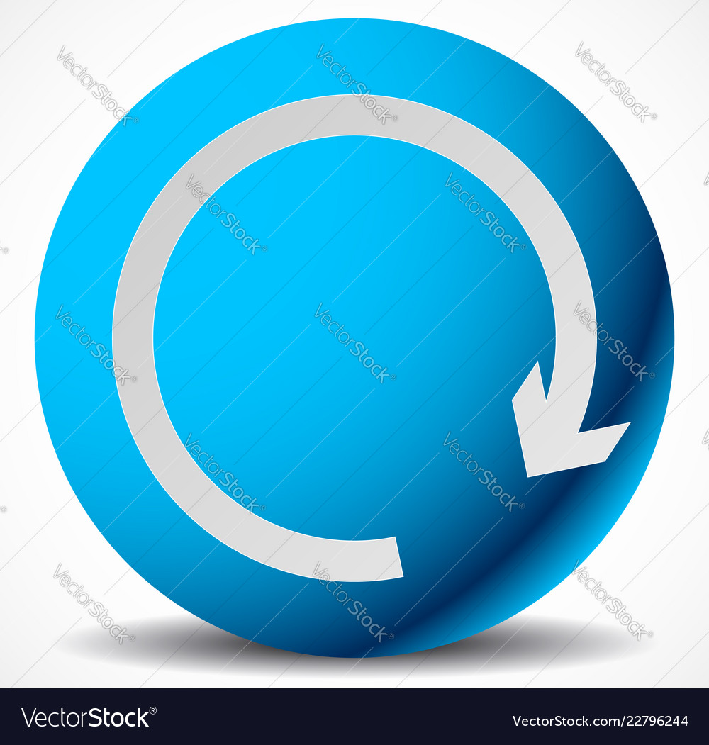 Kreisschlaufe Erfrischungszyklus im Uhrzeigersinn rechts vector image Kreisschlaufe Erfrischungszyklus im Uhrzeigersinn rechts