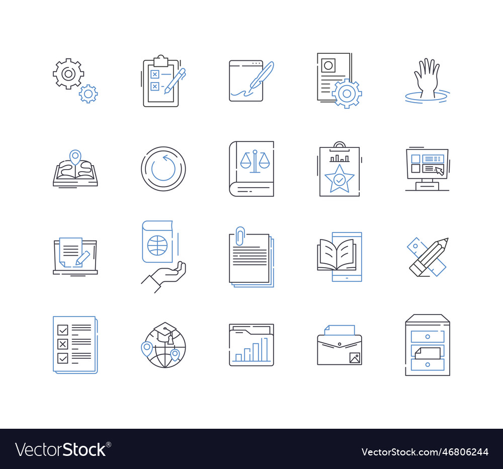 Cloud-basierte Lernzeilen-Icons Sammlung e