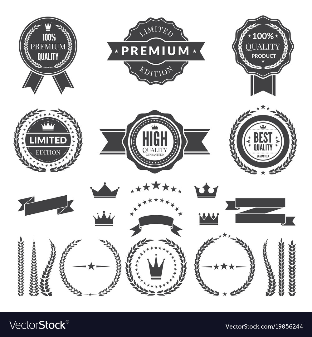 Design Template Of Premium Badges Or Logos Vector Image