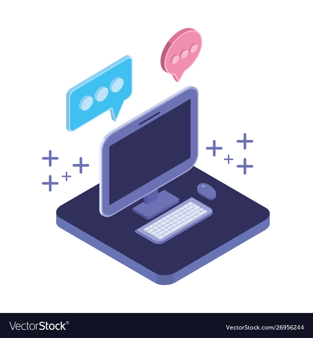 Desktop computer screen with email notifications