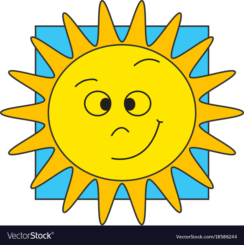 Funny sun Royalty Free Vector Image - VectorStock