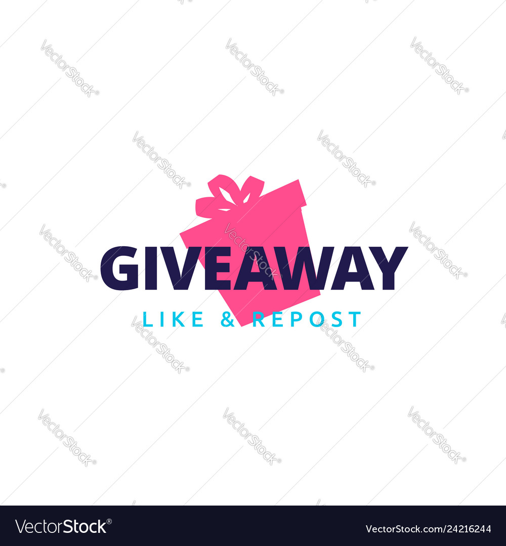 Giveaway logo template design for social media