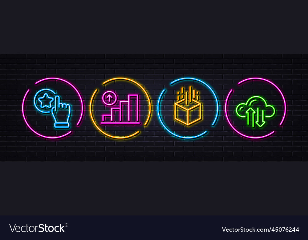 Graph chart rate button and augmented reality vector image Graph chart rate button and augmented reality