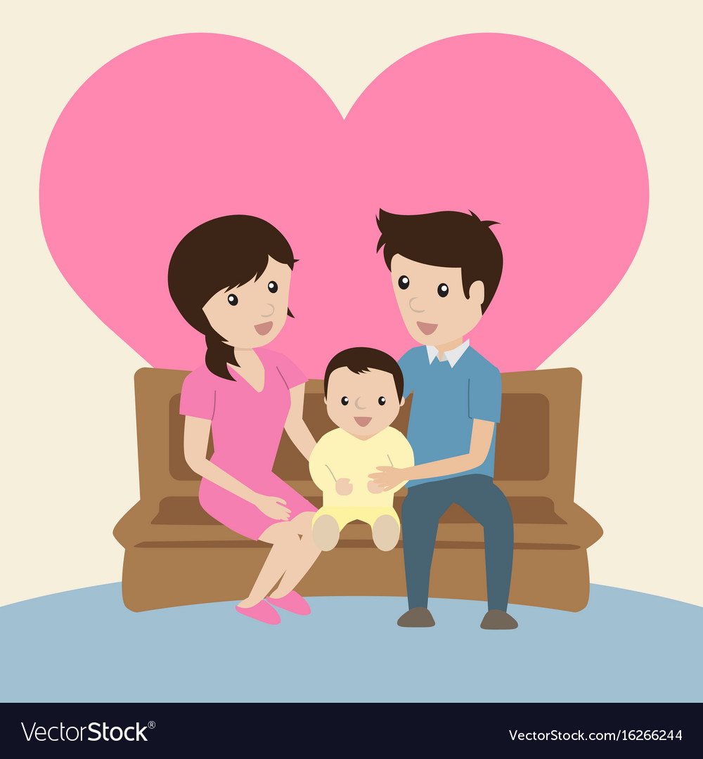 loving family cartoon