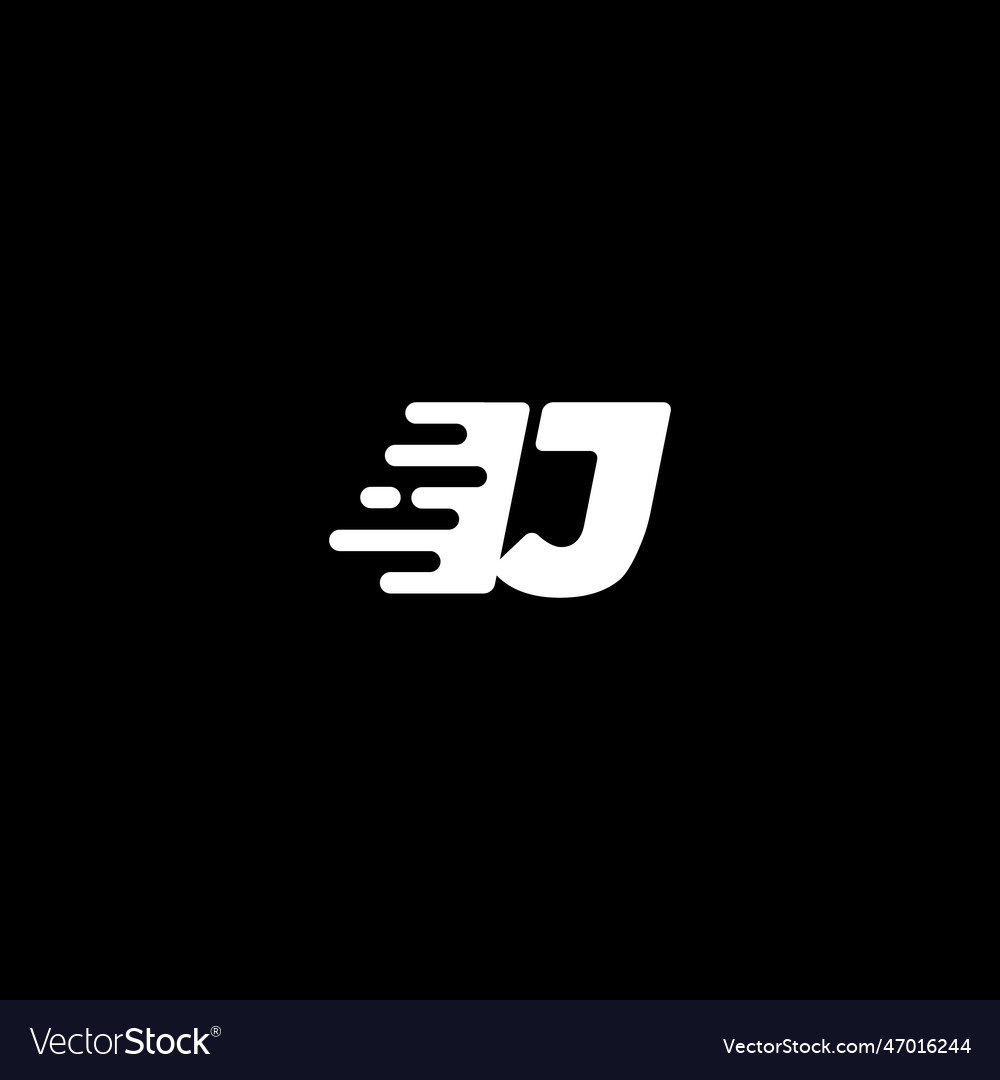 Letter ij fast speed technology modern logo design