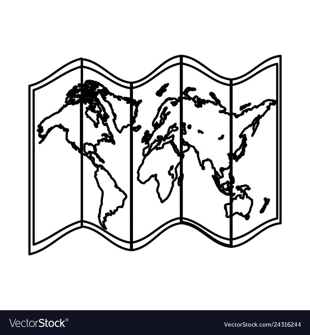 Line global geography map object information