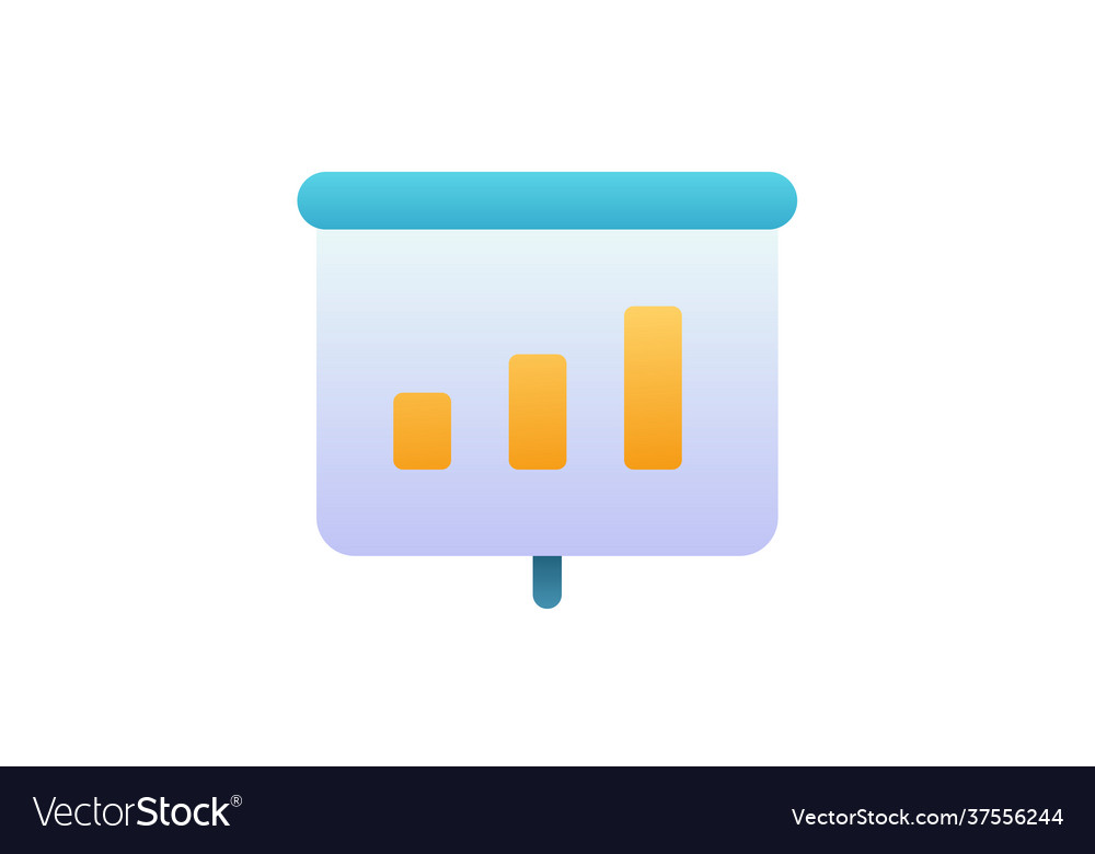 Meeting Präsentation Bar Chart Einzel isoliert vector image Meeting Präsentation Bar Chart Einzel isoliert