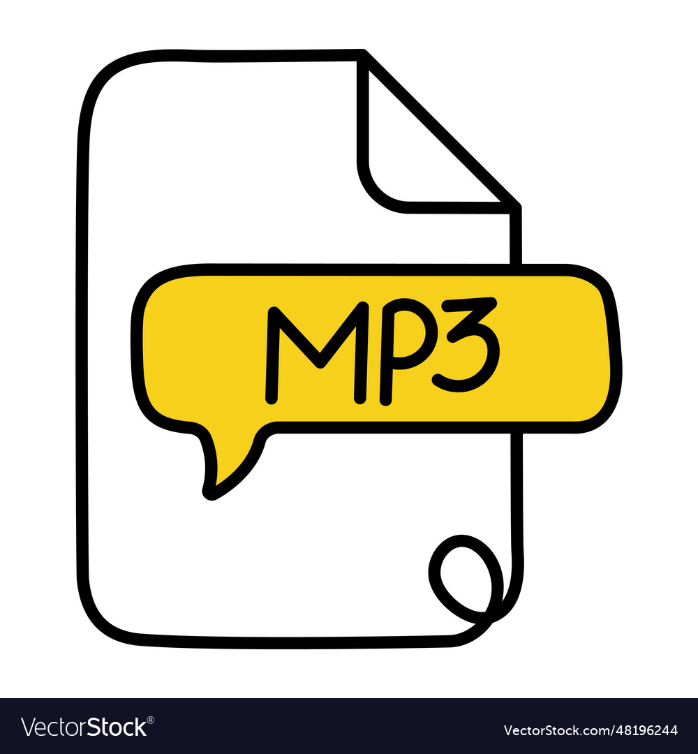 Mp3 file Royalty Free Vector Image - VectorStock