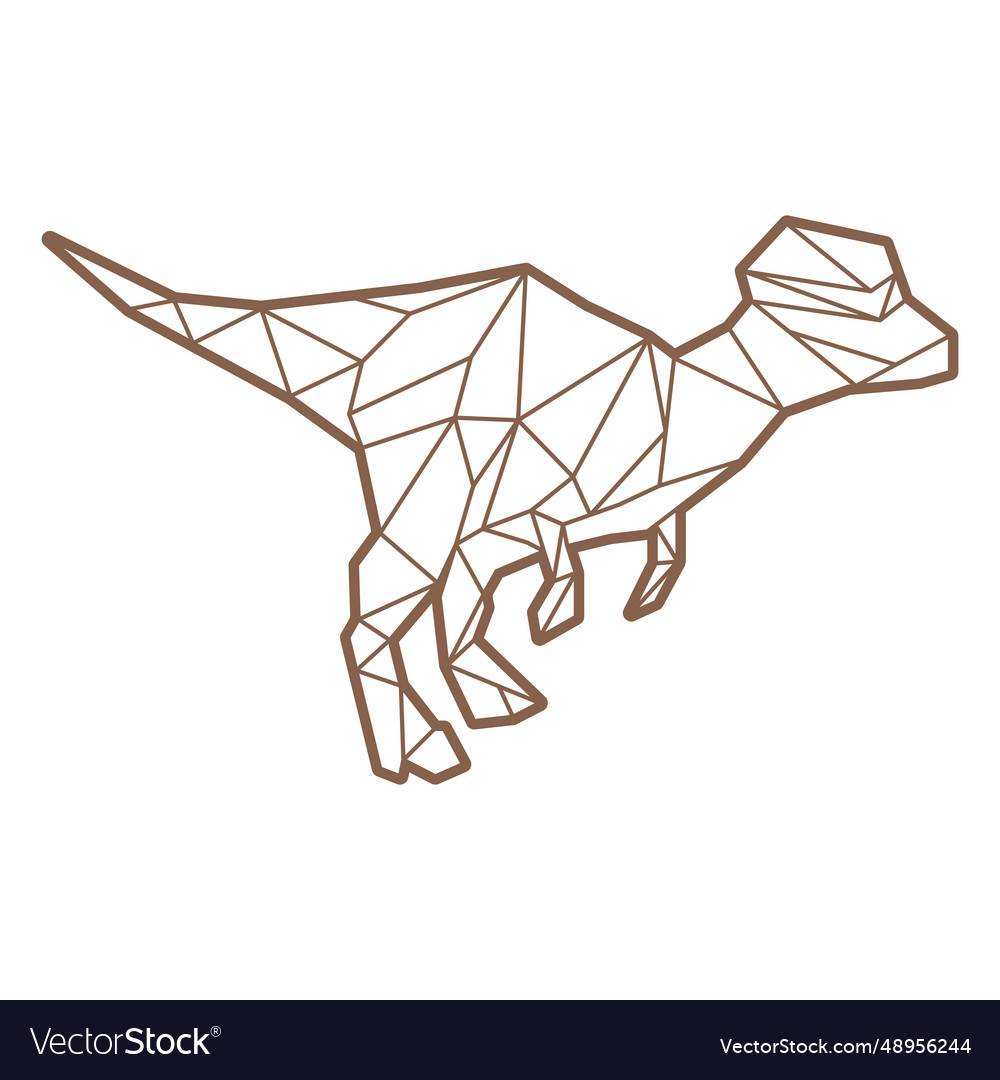 Polygonal t-rex dinosaur