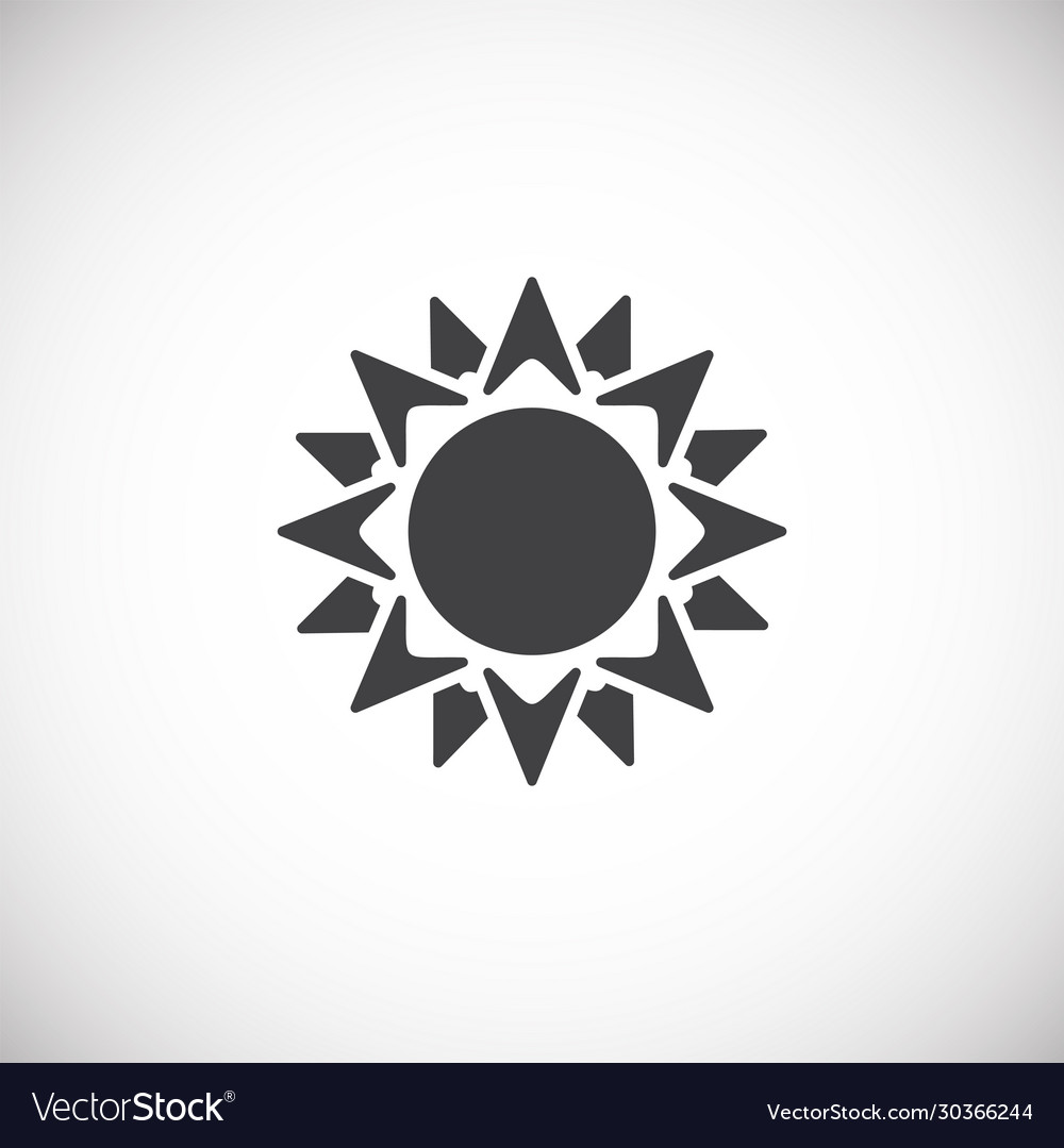 Sun related icon on background for graphic and web vector image Sun related icon on background for graphic and web