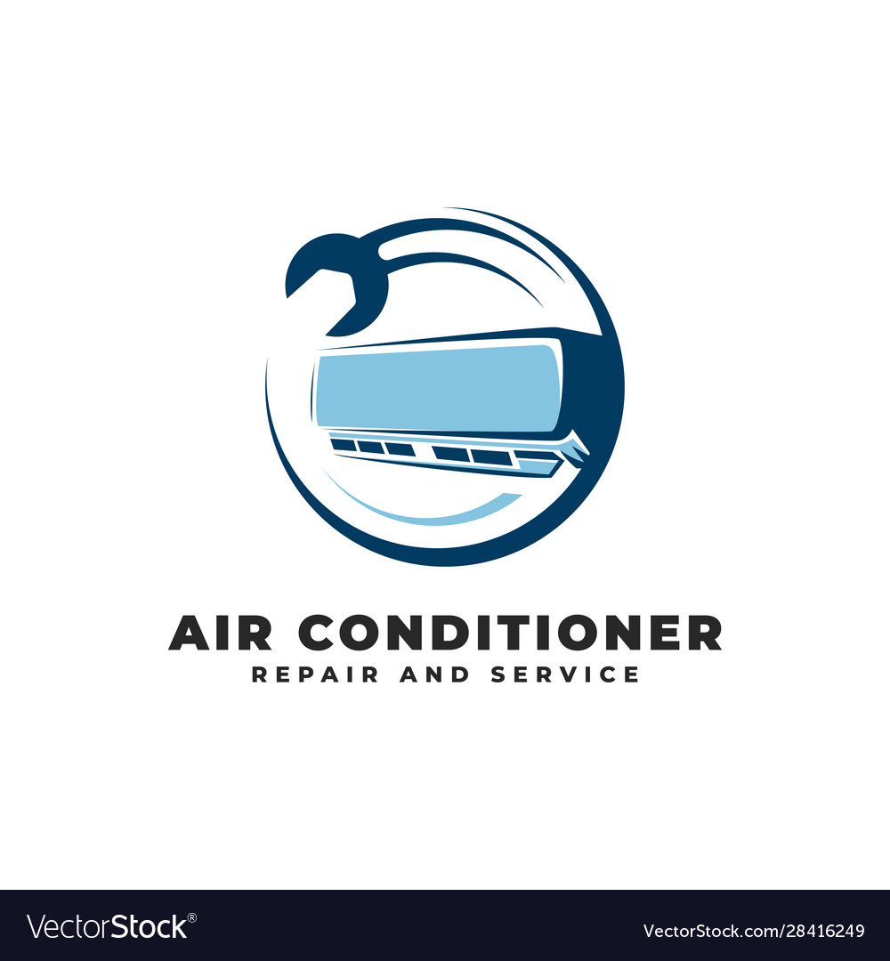 Air Conditioner Repair Service Logo Royalty Free Vector