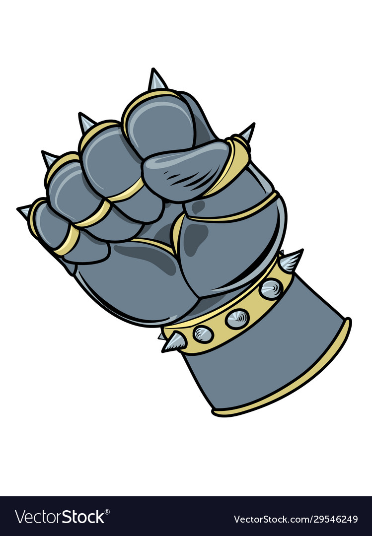 Armored gaunlet in fist shape