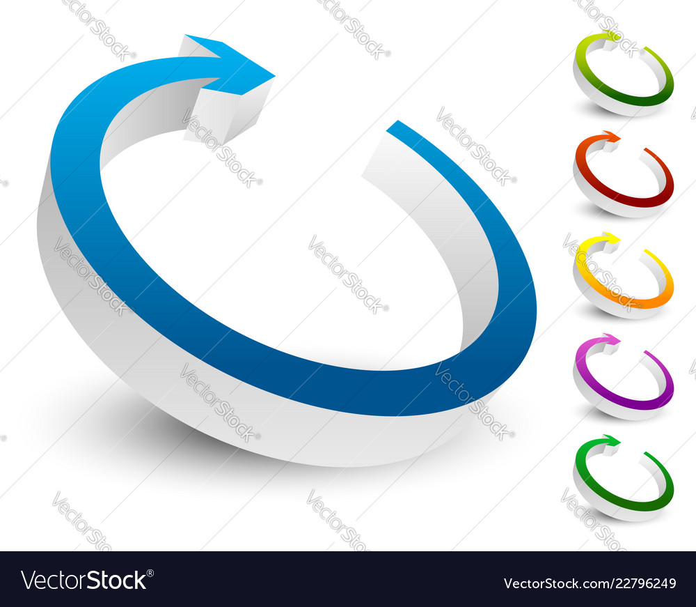 Kreisschlaufe Erfrischungszyklus im Uhrzeigersinn rechts vector image Kreisschlaufe Erfrischungszyklus im Uhrzeigersinn rechts
