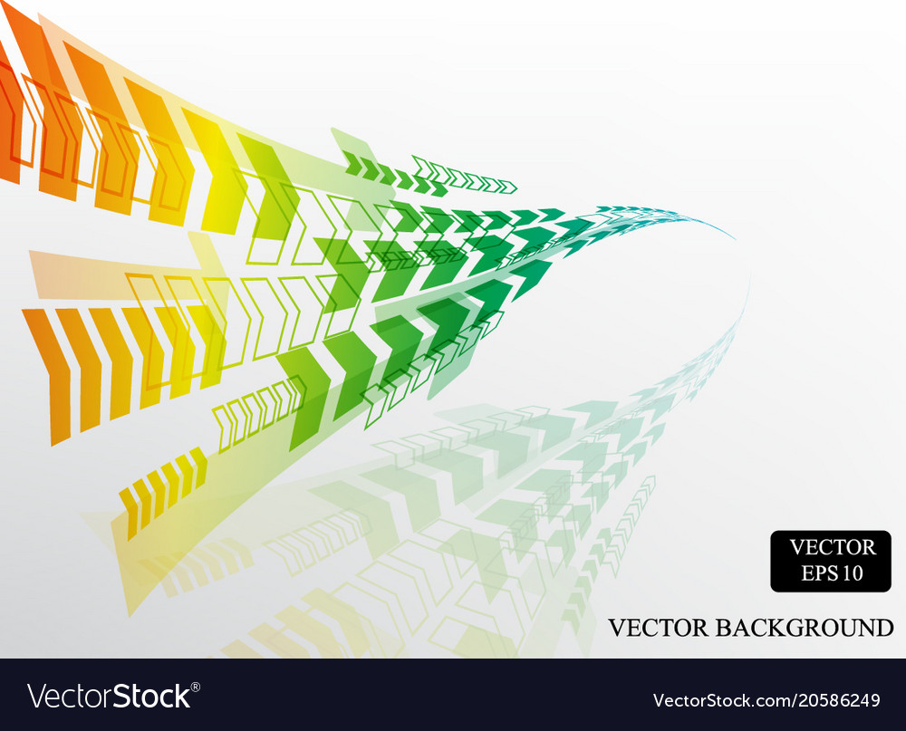 Colorful rainbow arrow curve pattern background