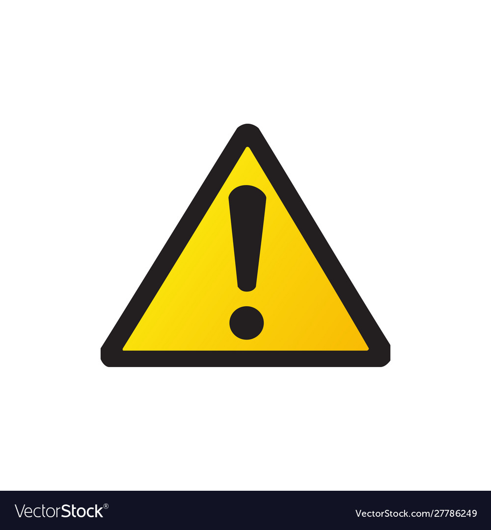 Exclamation danger sign attantion triangle icon Vector Image