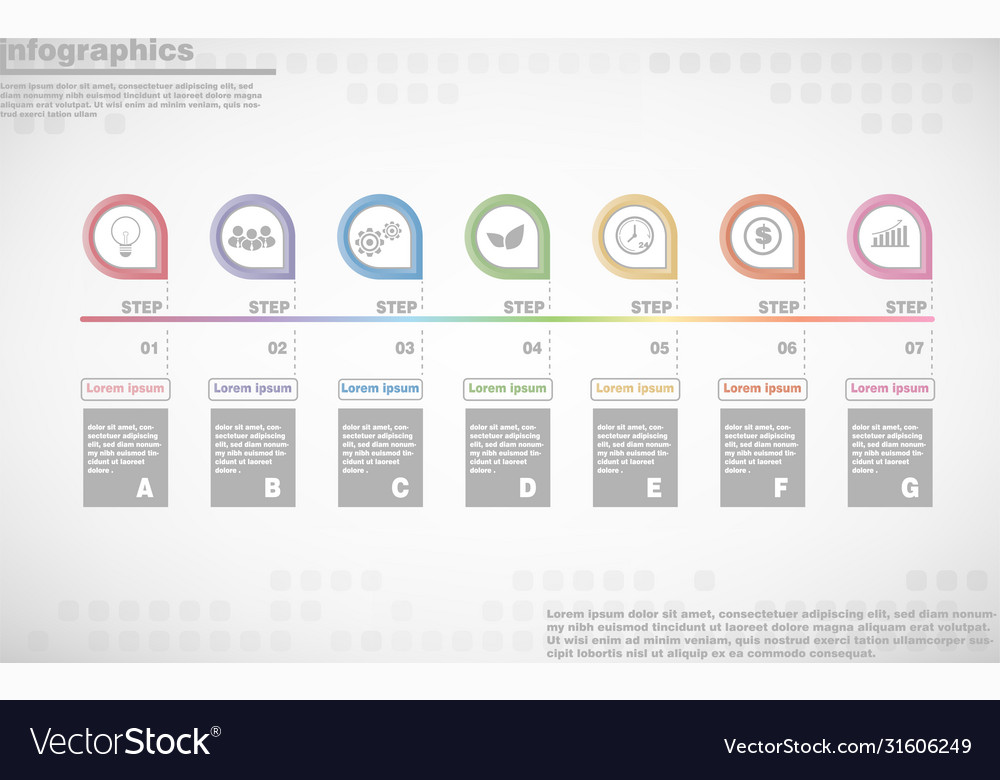 Infographics design and business marketing icons vector image Infographics design and business marketing icons