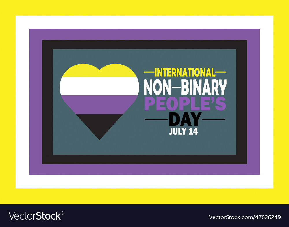 International nonbinary peoples day Royalty Free Vector