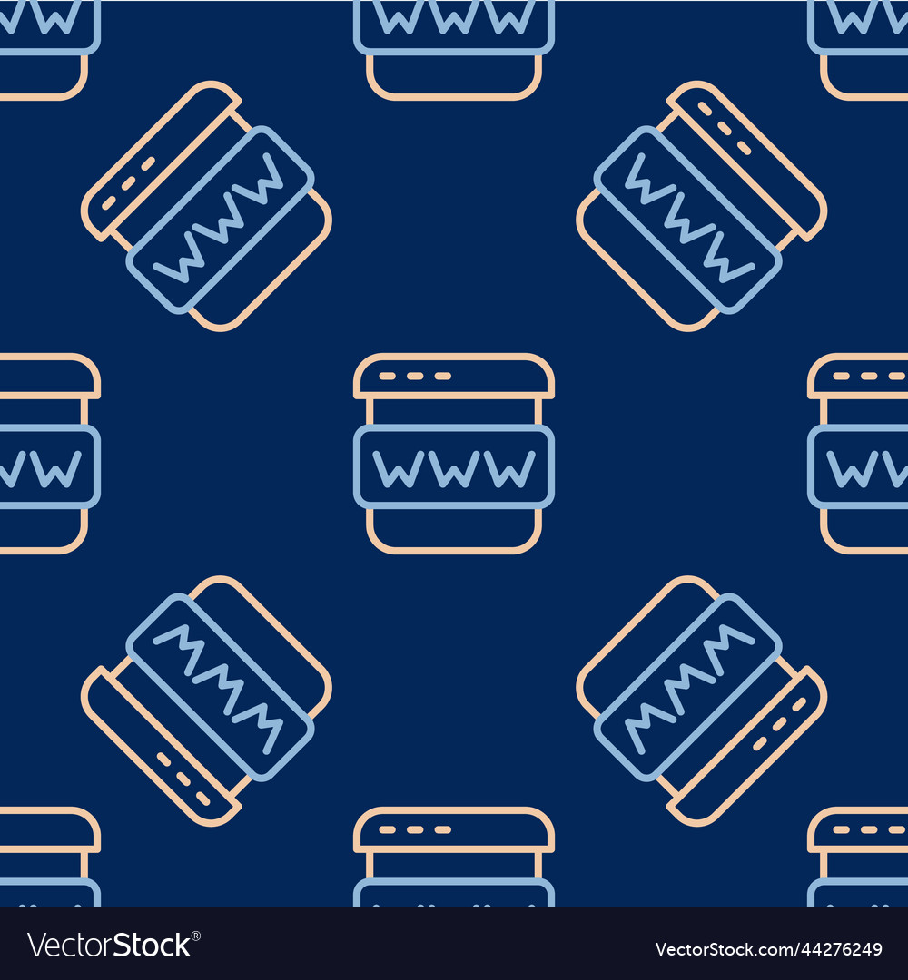 Line browser window icon isolated seamless pattern Vector Image Line browser window icon isolated seamless pattern