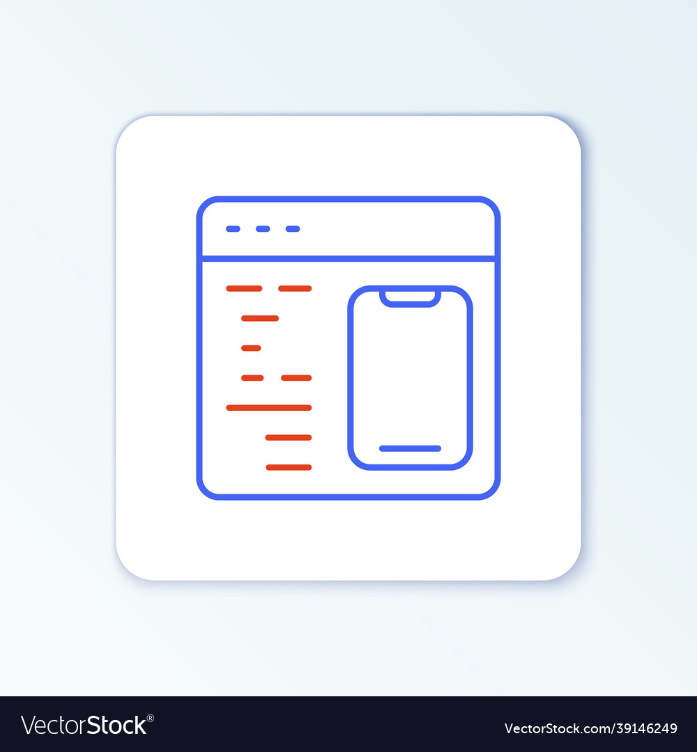 Linie Software Web-Entwickler Programmierung Code-Symbol