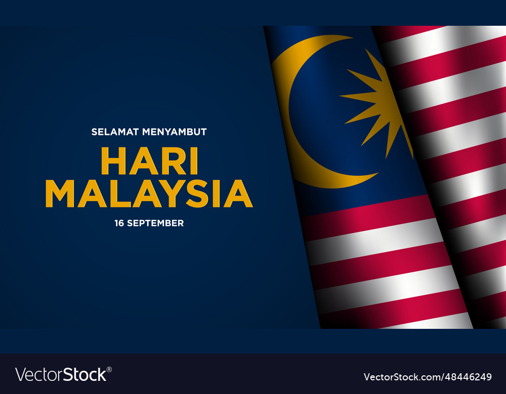 Malaysia day background design Royalty Free Vector Image