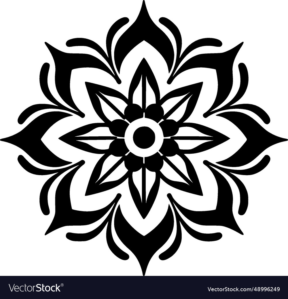 Mandala - minimalistisches und flaches Logo