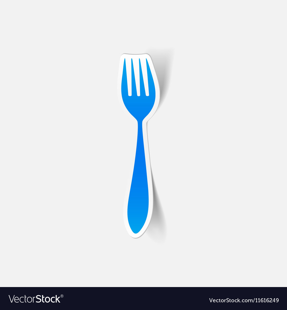 Realistic design element fork