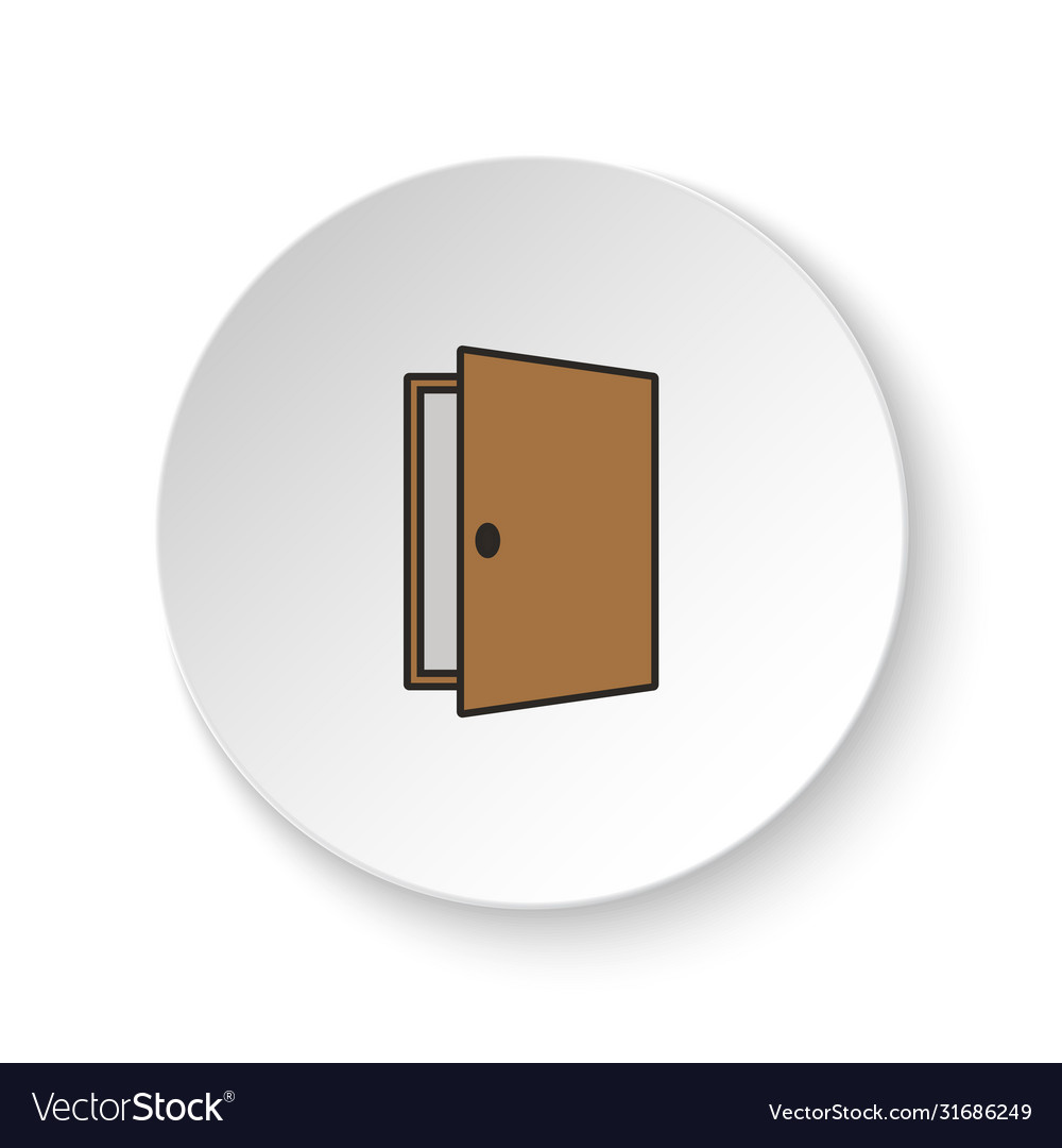 Round button for web icon door open