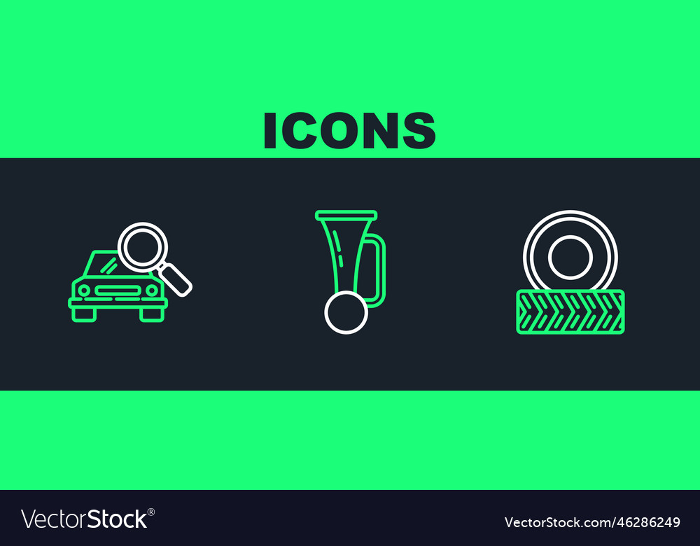 Set line car wheel search and signal horn