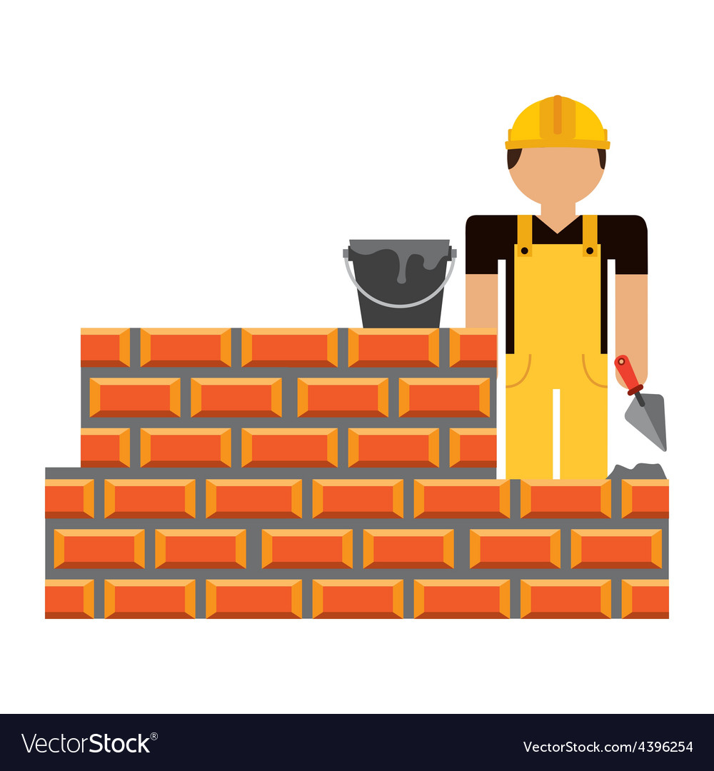 Builder man Royalty Free Vector Image - VectorStock