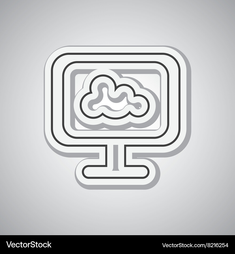 Cloud computing icon design Royalty Free Vector Image