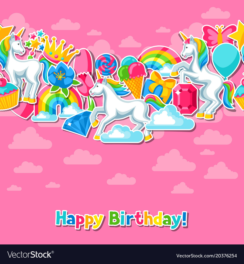 Colorful Unicorn Fantasy Pattern