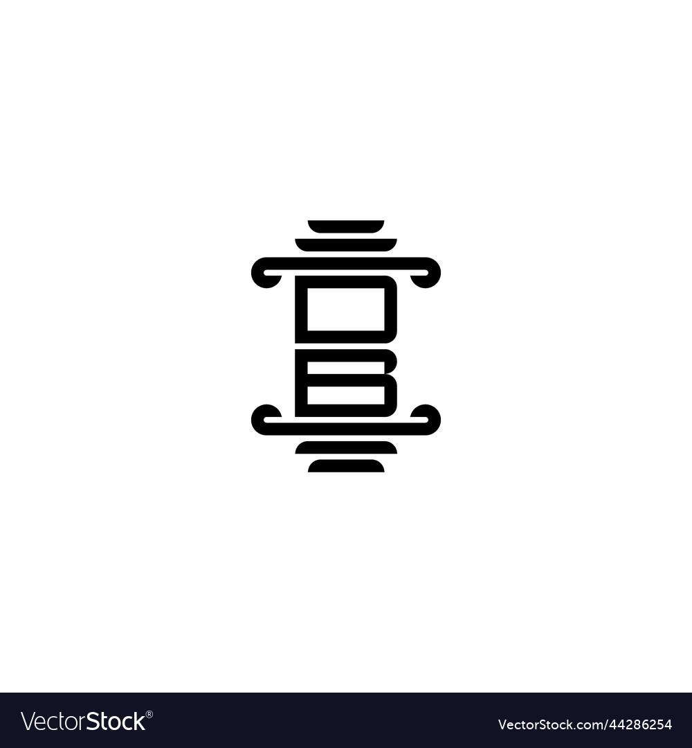 Db pillar concept logo initial with high Vector Image Db pillar concept logo initial with high