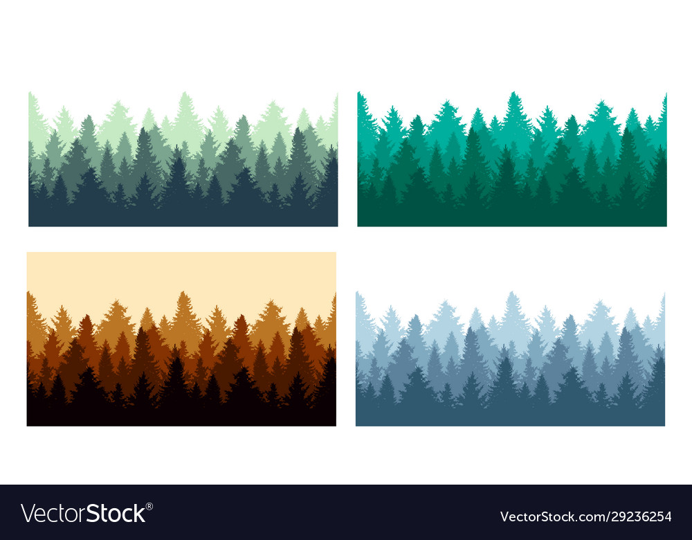Fir trees seamless pattern vector image Fir trees seamless pattern