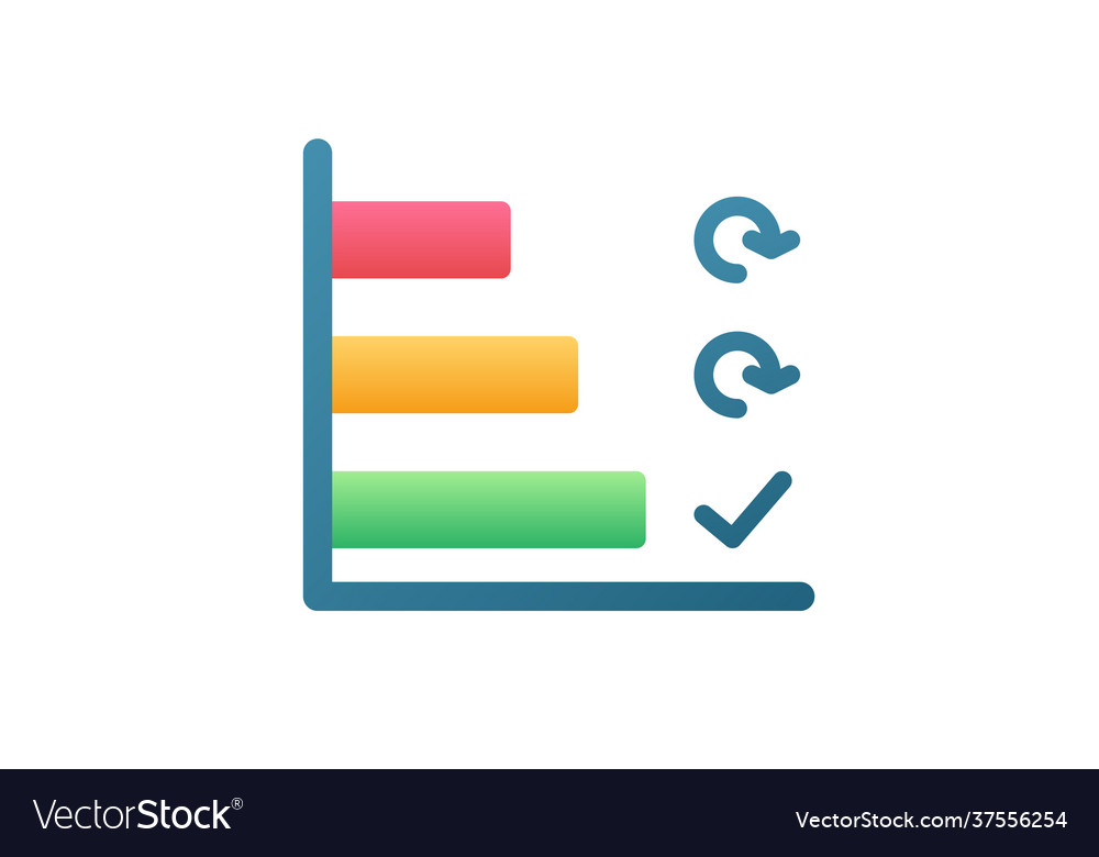 Horizontal bar progress single isolated icon vector image Horizontal bar progress single isolated icon