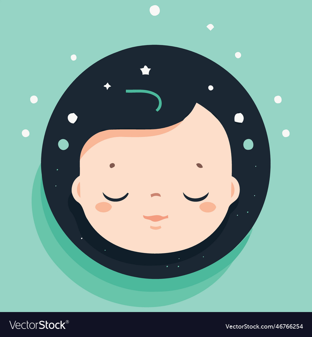 Newborn baby head logo