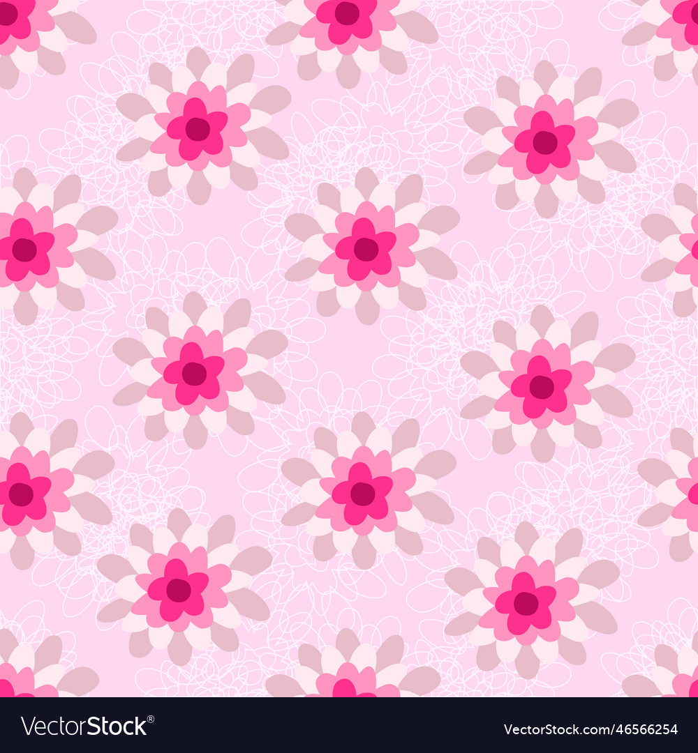 Seamless flower background Royalty Free Vector Image