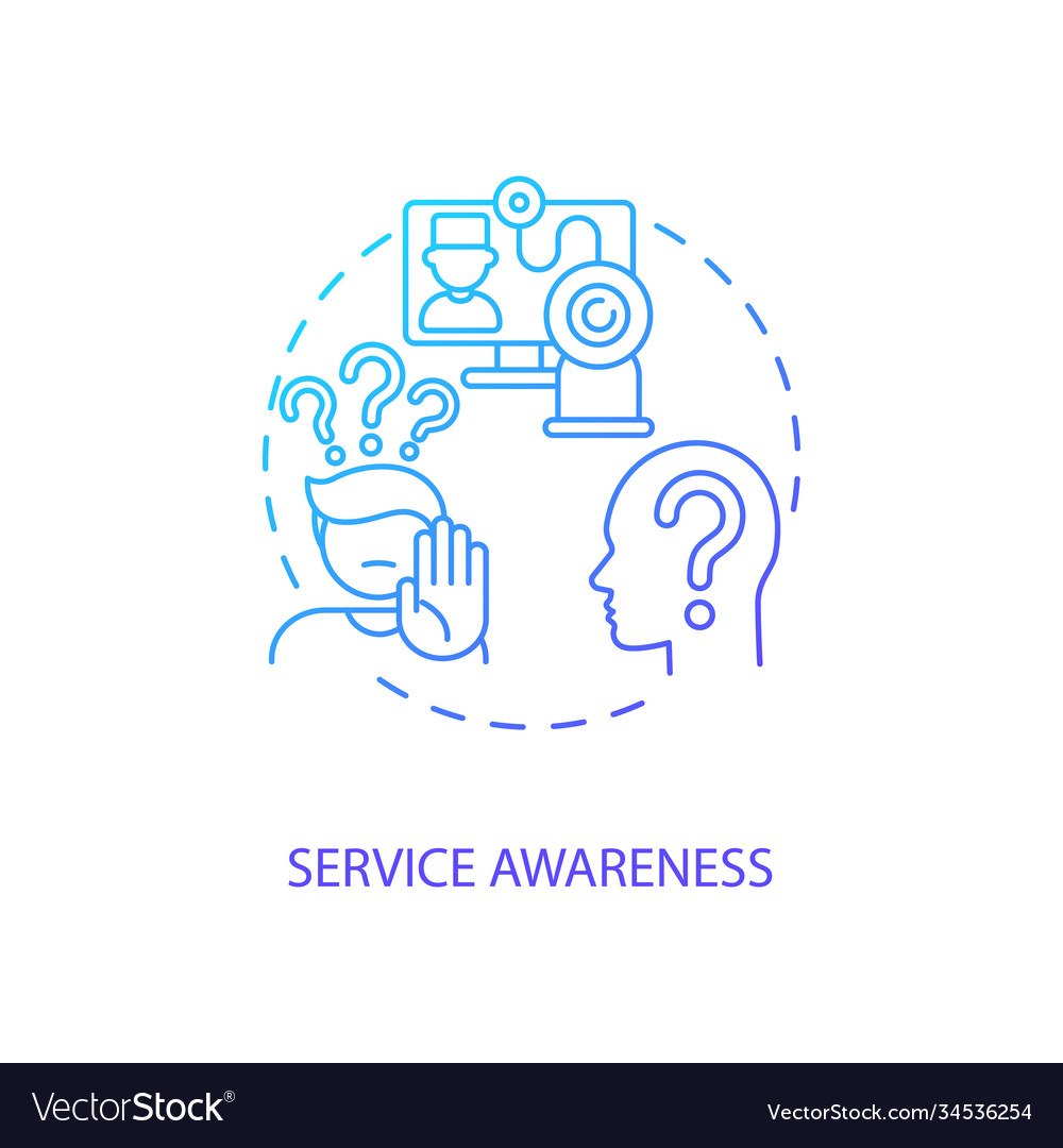 Service awareness concept icon