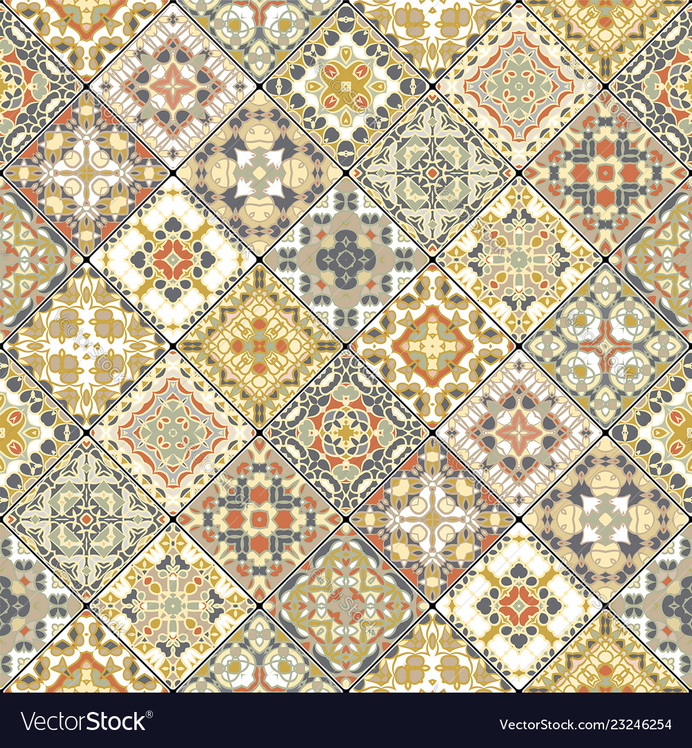 Set of seamless abstract patterns vector image Set of seamless abstract patterns
