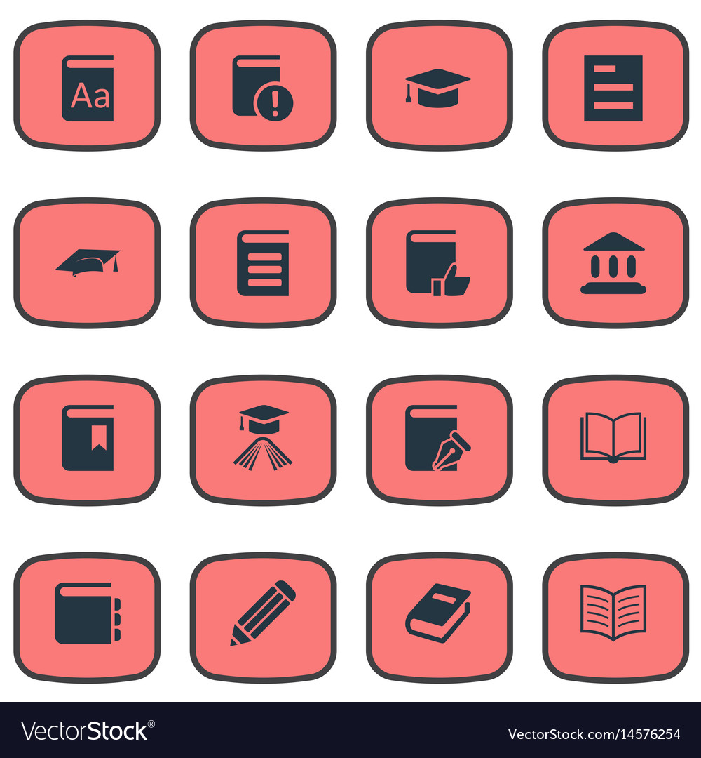 Set of simple reading icons