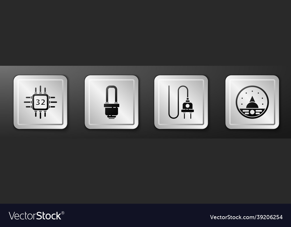 Set processor with microcircuits cpu led light