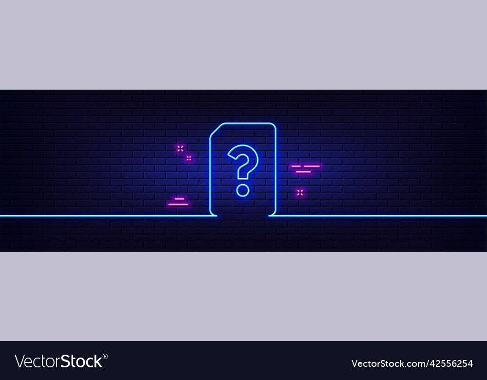 Unknown document line icon file with question vector image Unknown document line icon file with question