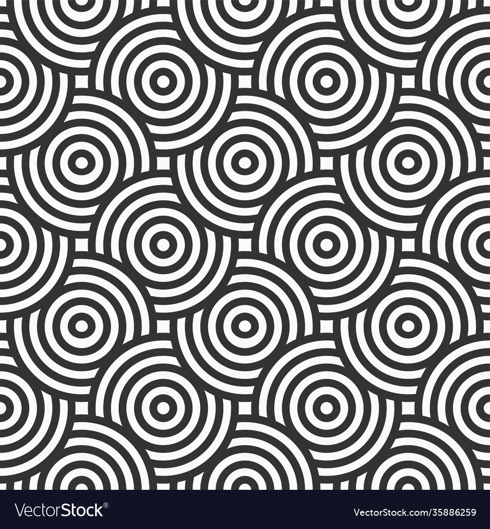 Abstract seamless pattern concentric circles vector image Abstract seamless pattern concentric circles