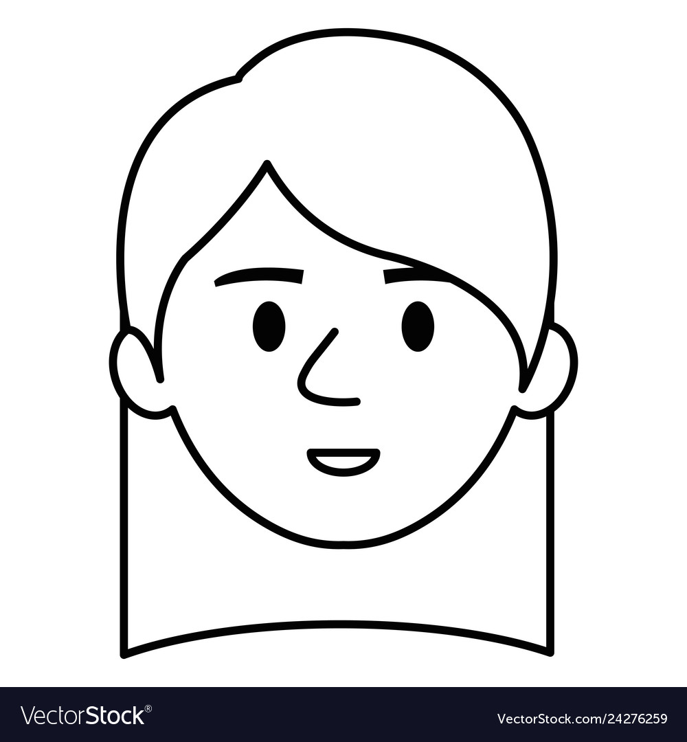 Beautiful And Young Woman Head Royalty Free Vector Image