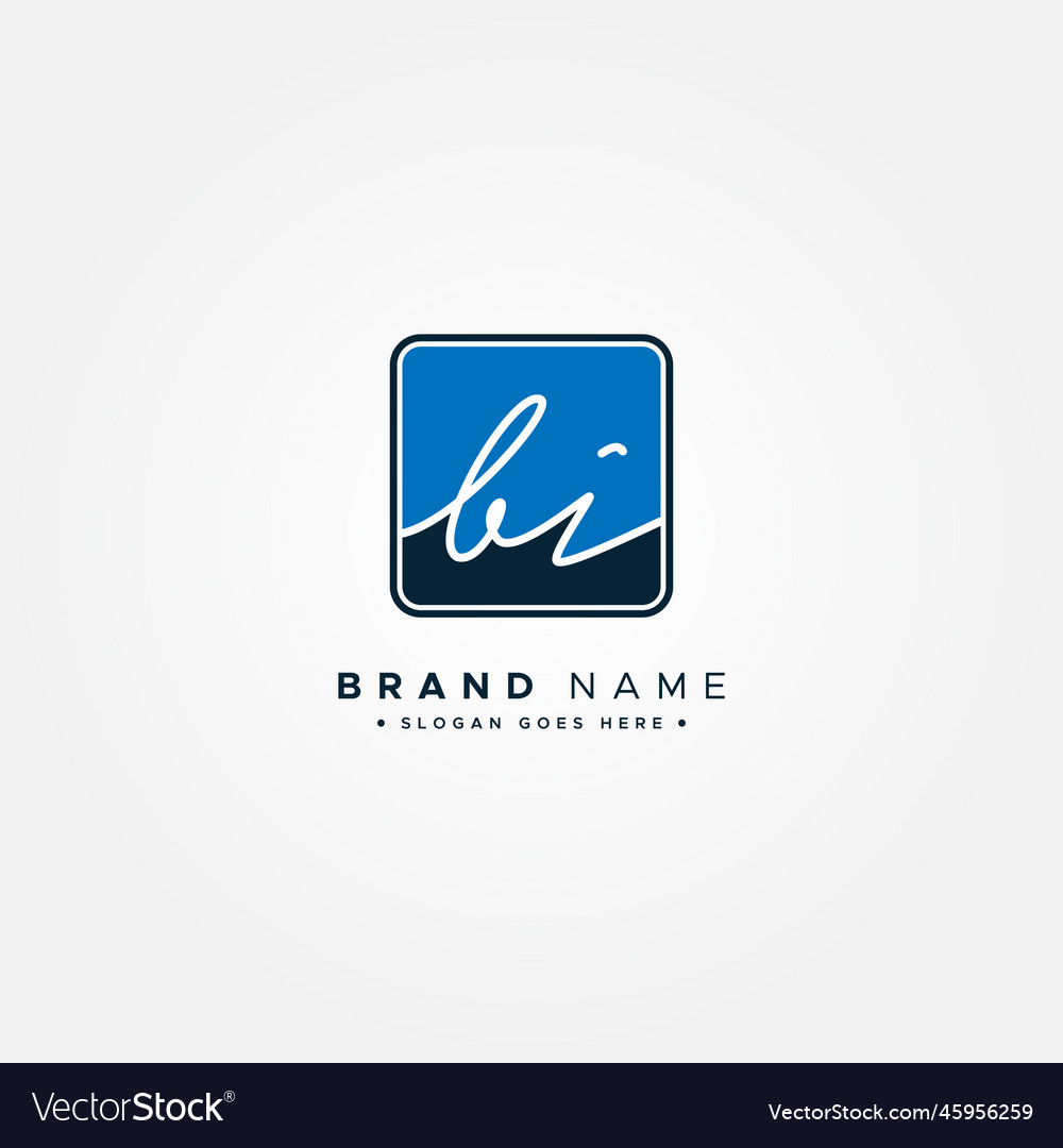 Bi signature logo - handwritten template