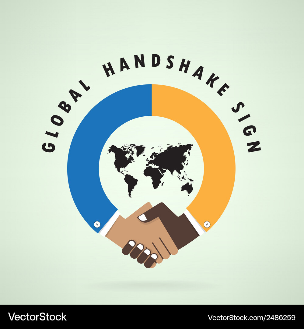 Business Handshake Icon Set Royalty Free Vector Image