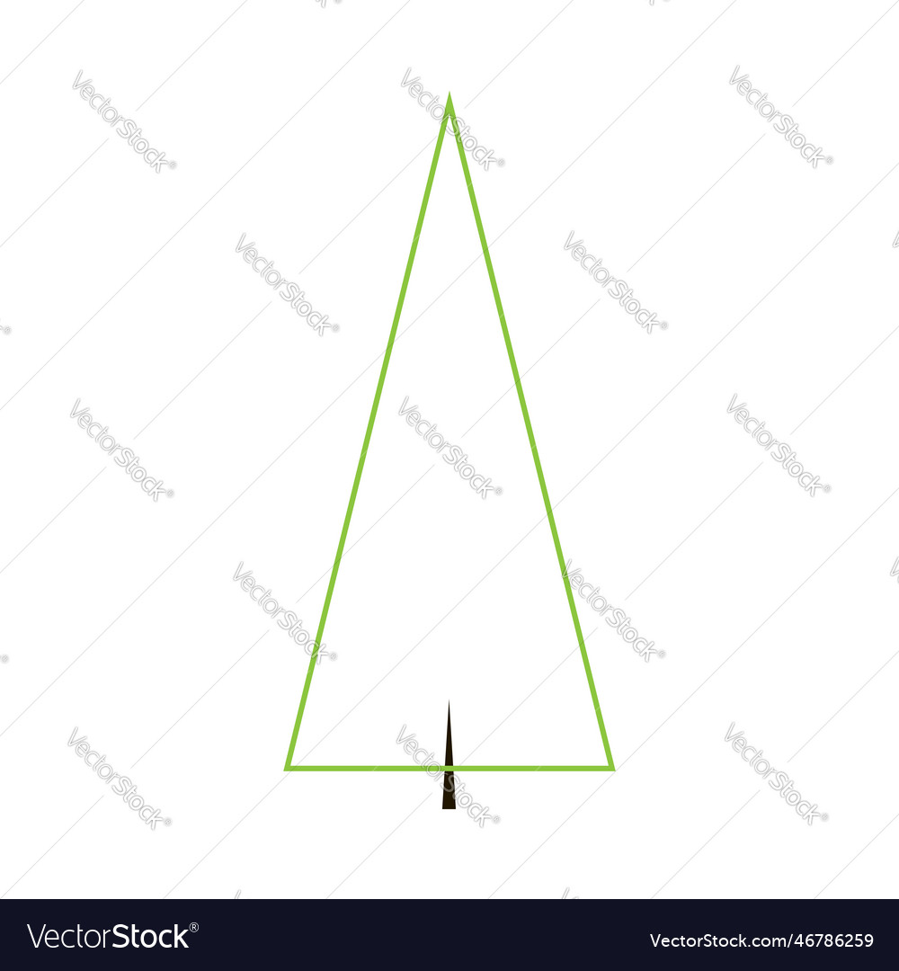 Concise simple emblem of evergreen coniferous tree vector image Concise simple emblem of evergreen coniferous tree